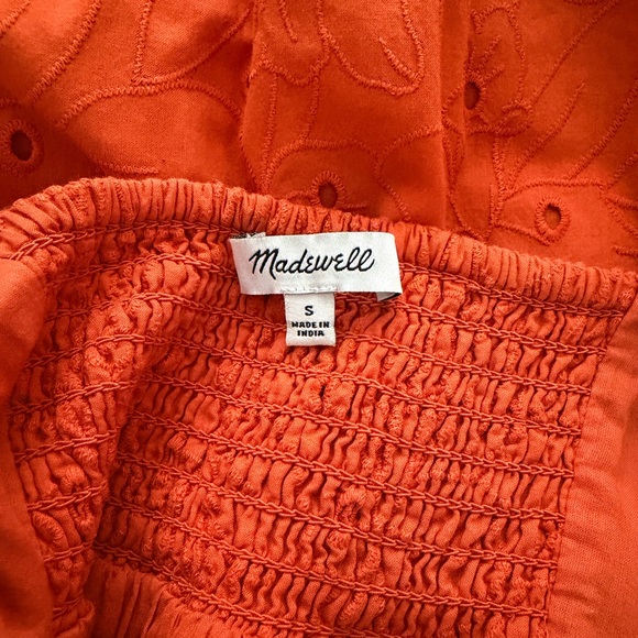 Madewell Vibrant Orange Midi Dress - Picture 4 of 5